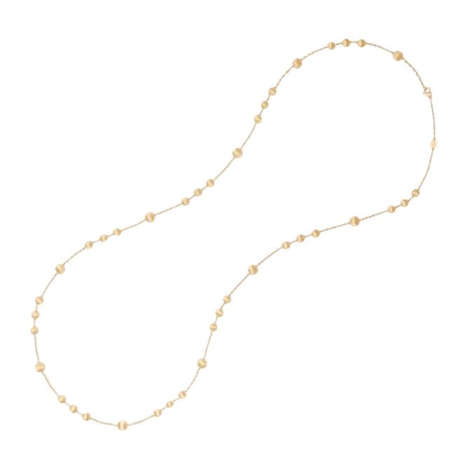 Marco Bicego Africa Yellow Gold Bead Station Necklace, 36"