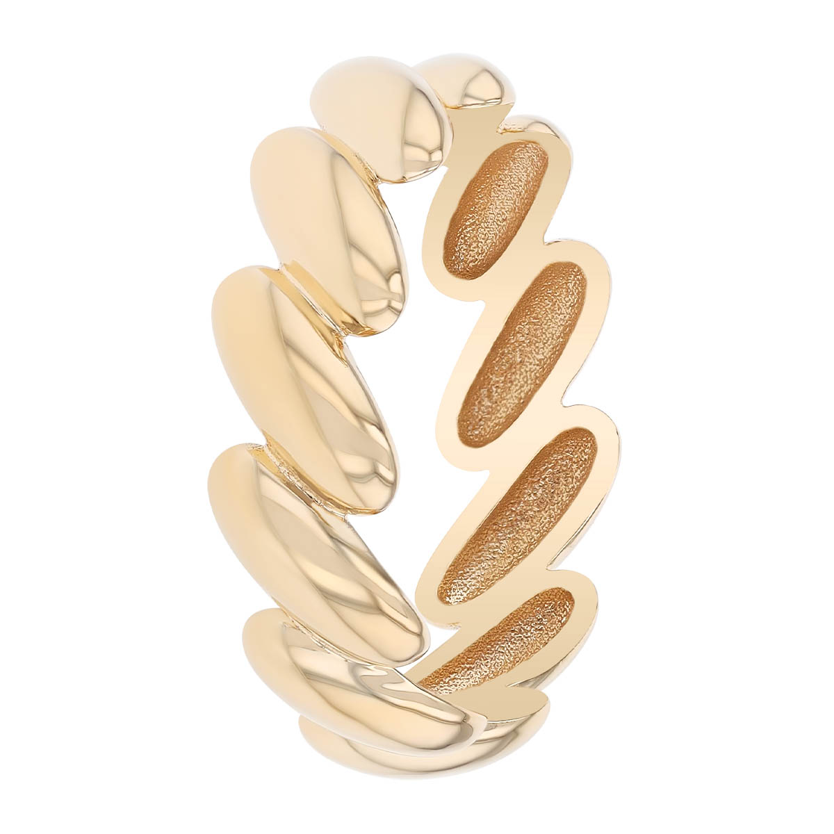 Zoe Chicco Yellow Gold Bean Shape Band Ring