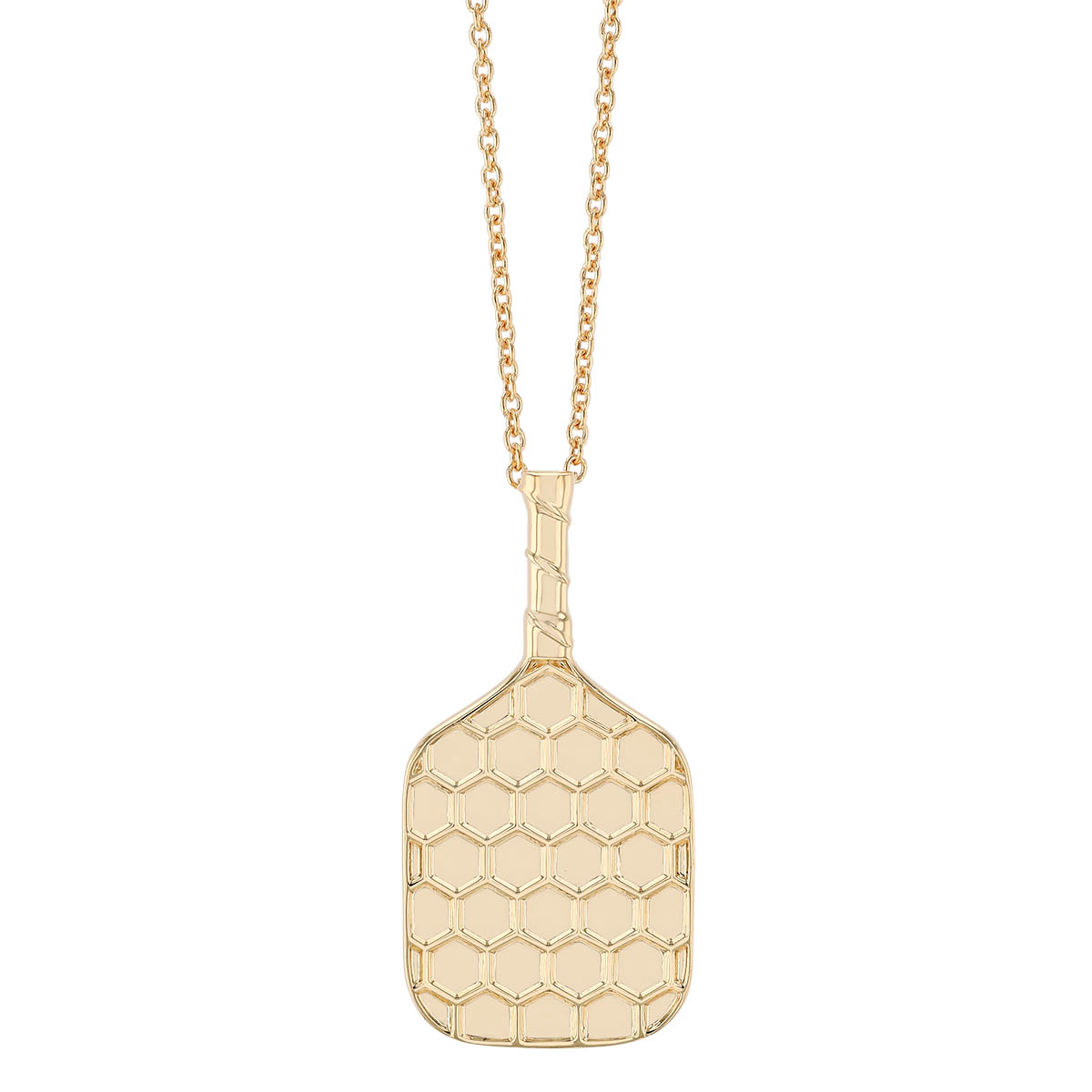 Roberto Coin Tiny Treasures Yellow Gold Pickleball Racket Pendant, 18