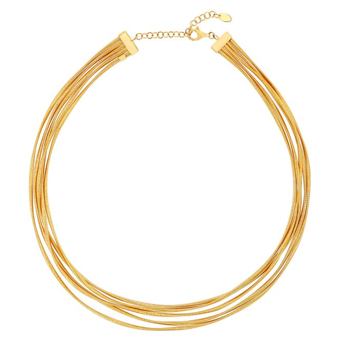 Pesavento DNA Silk Yellow Gold Vermeil Multi-Strand Necklace, 18.5"