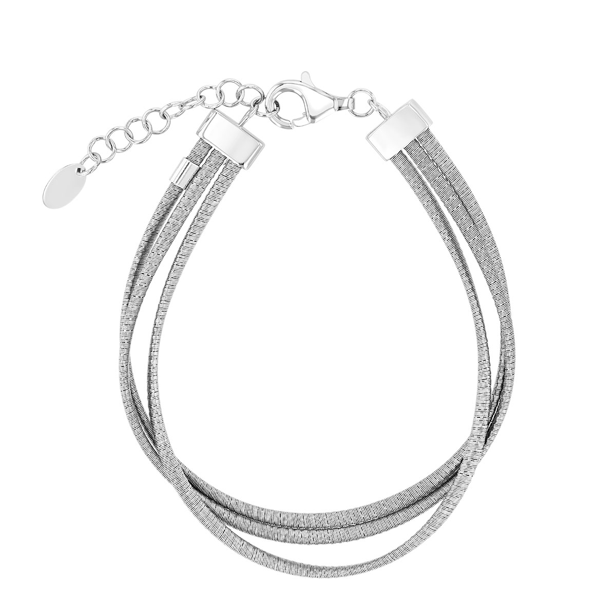 Pesavento DNA Silk Sterling Silver 3 Row Bracelet, 8