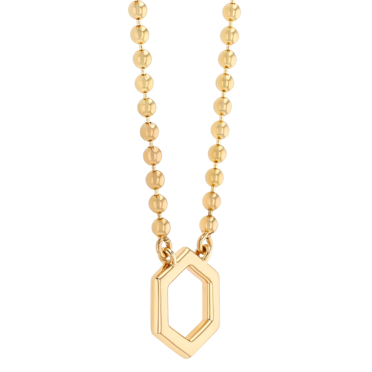 Harwell Godfrey Foundation Yellow Gold Ball Chain with Hexagon, 18