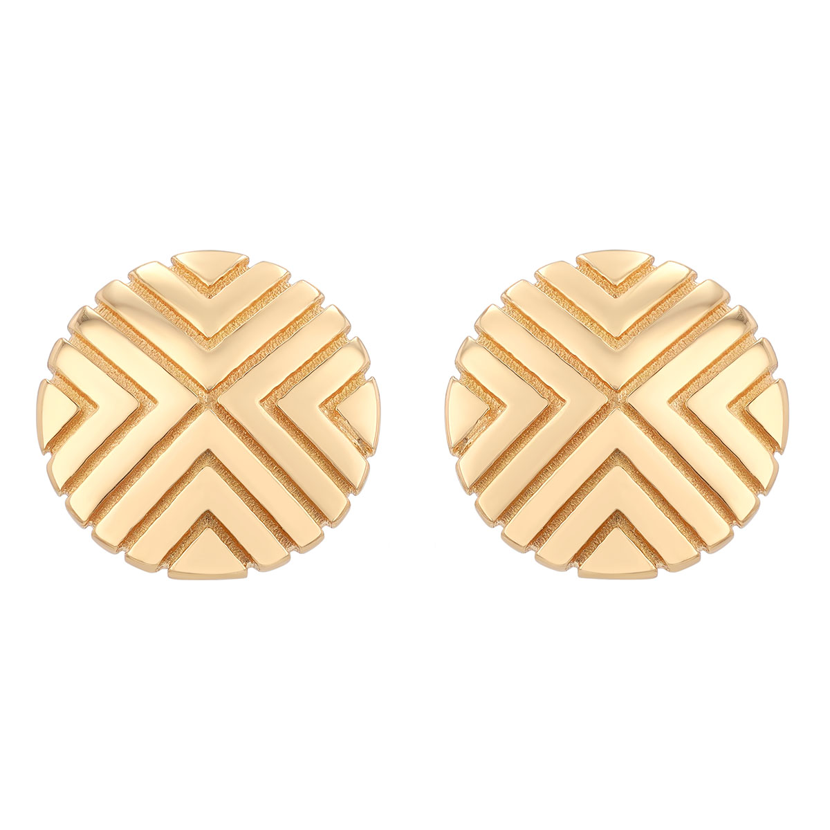 Harwell Godfrey Masego Knife Edge Stud Earrings in Yellow Gold