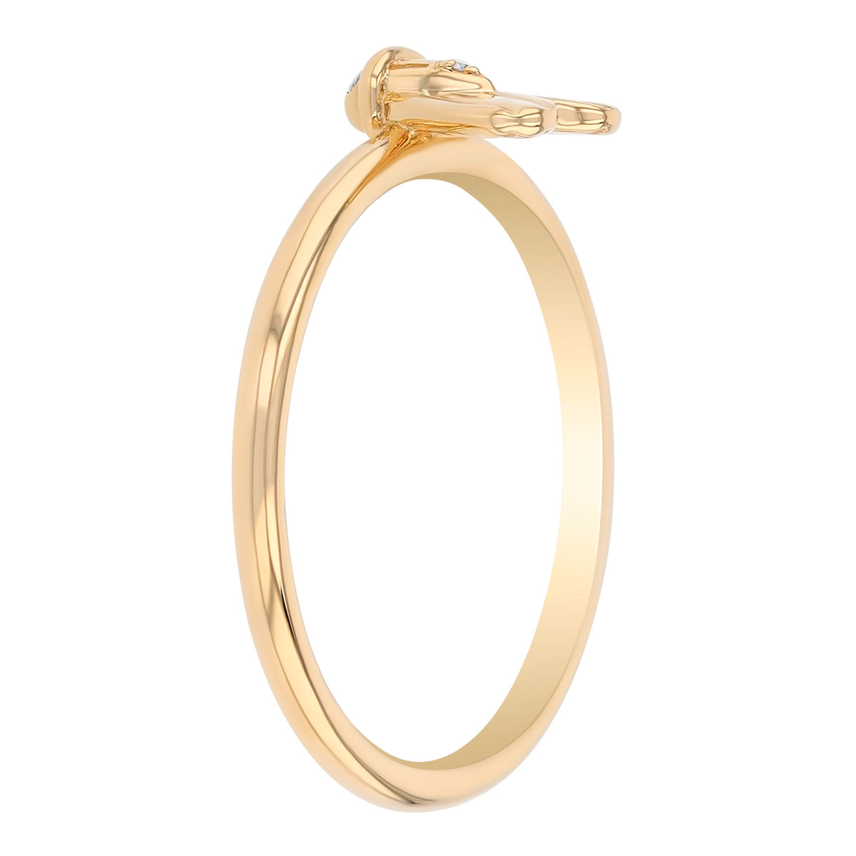 Harwell Godfrey Mini So Fly Diamond Stacking Ring in Yellow Gold