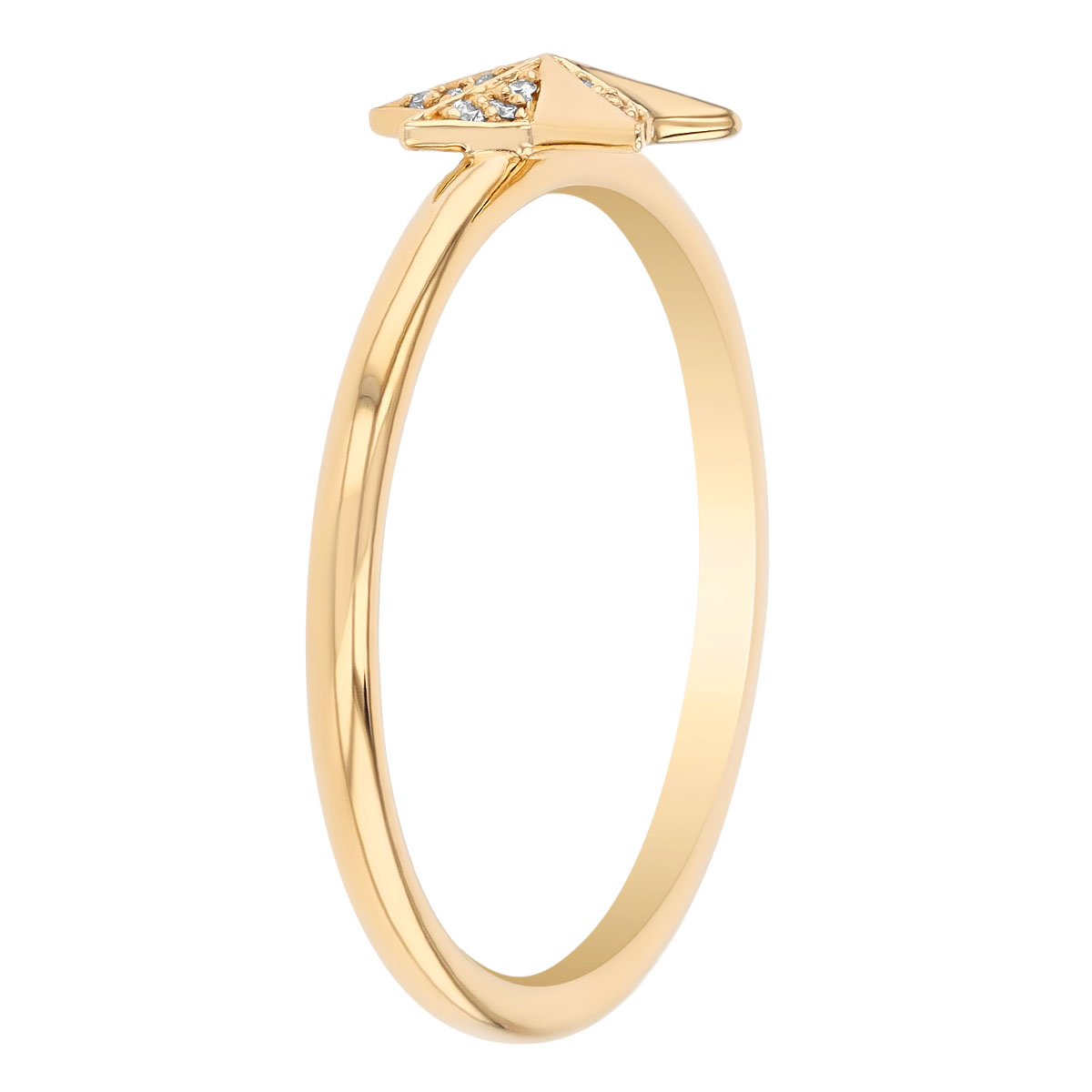 Harwell Godfrey Tiny Star Diamond Stacking Ring in Yellow Gold