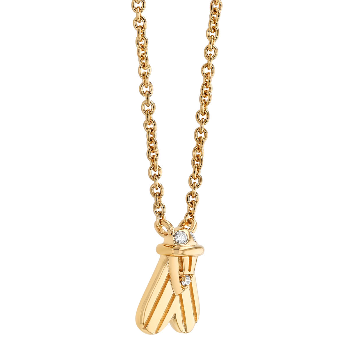 Harwell Godfrey Mini So Fly Diamond Pendant Necklace in  Yellow Gold, 18