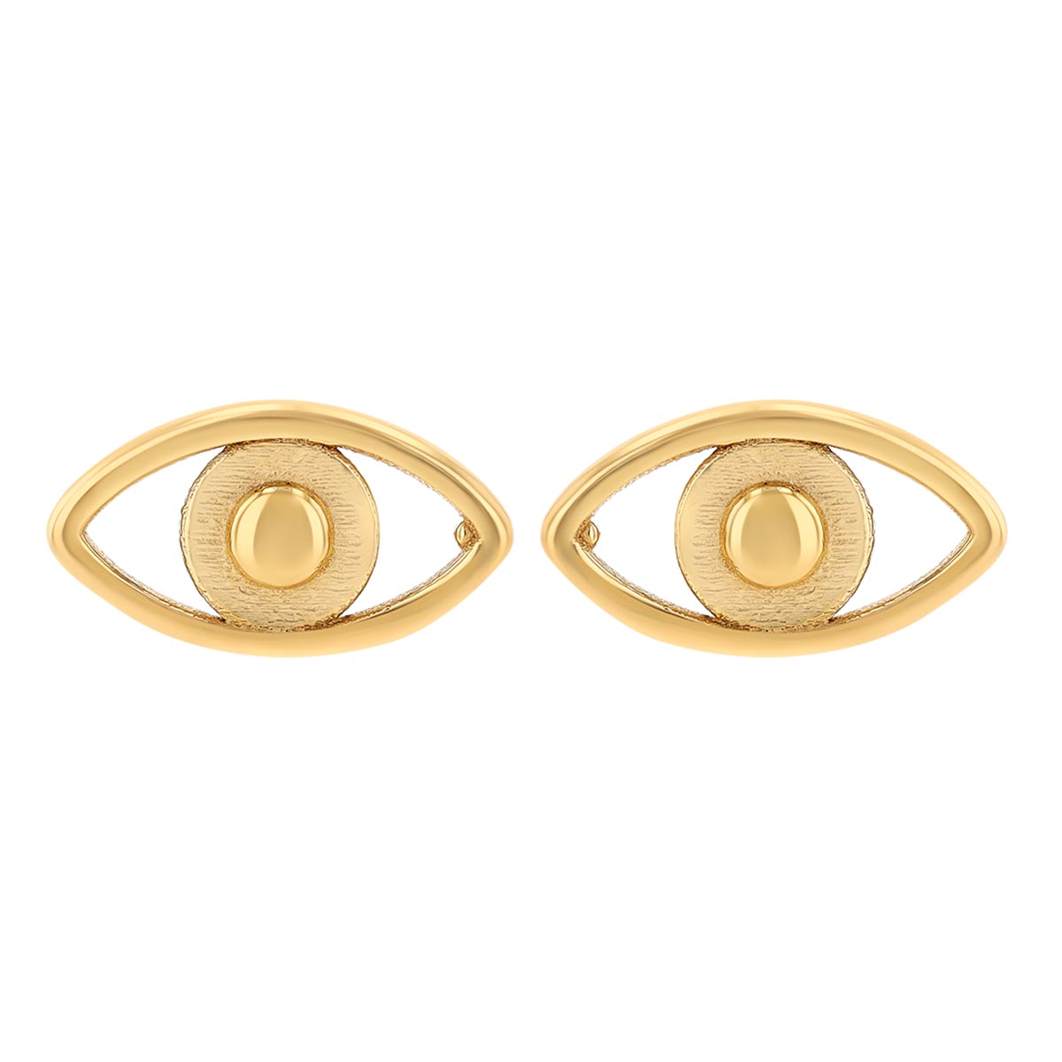 Yellow Gold Small Evil Eye Stud Earrings