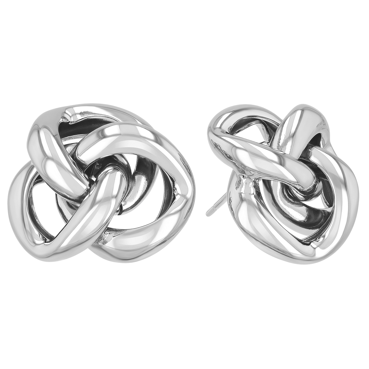 Sterling Silver Knot Stud Earrings