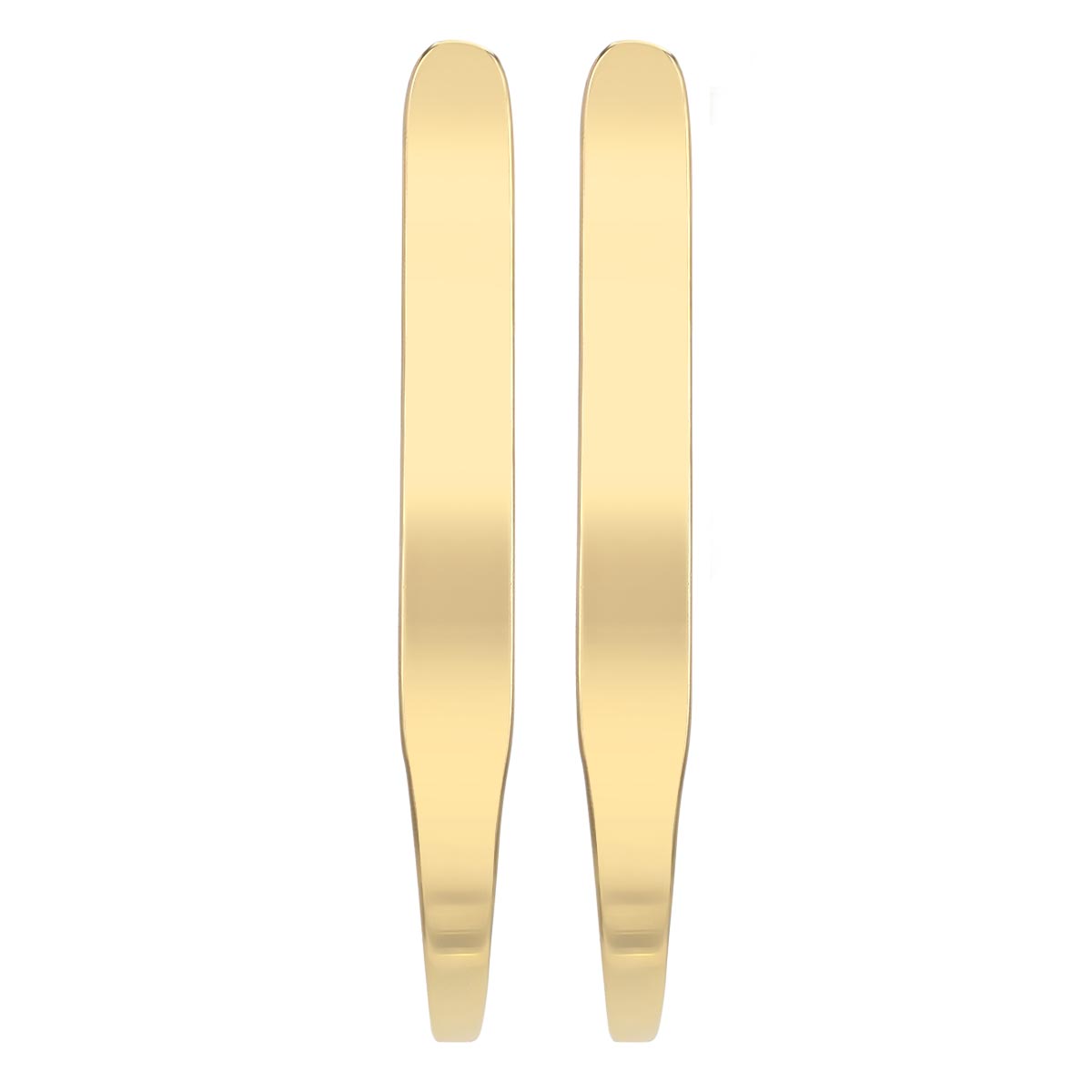 Yellow Gold Open Teardrop Flat Twist Dangle Earrings