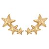 Yellow Gold Star Climber Earrings