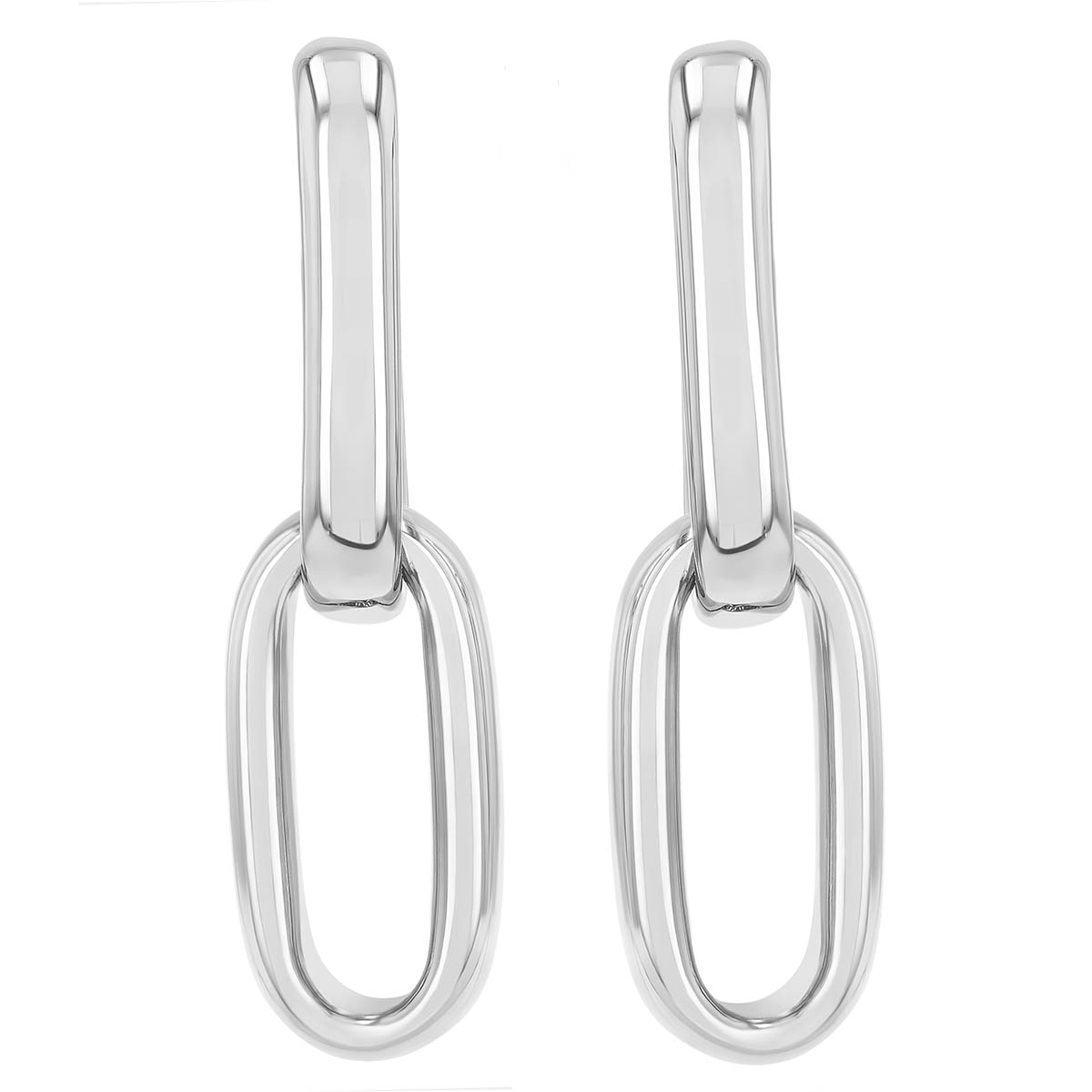 Pesavento Timeless Sterling Silver Paperclip Link Dangle Earrings