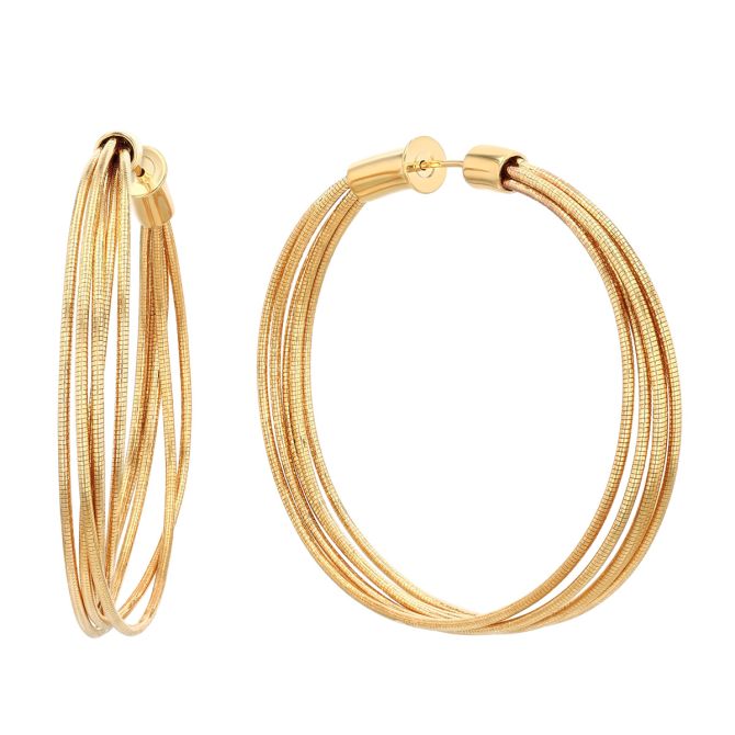 Pesavento DNA Spring Yellow Gold Vermeil Multi-Strand Hoop Earrings