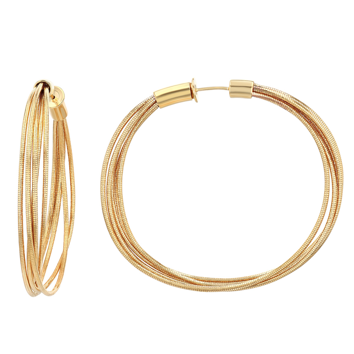 Pesavento DNA Spring Yellow Gold Vermeil Multi-Strand Hoop Earrings