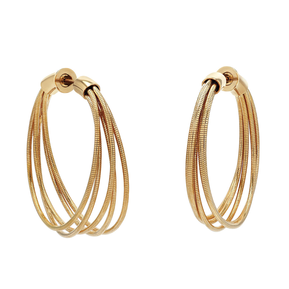 Pesavento DNA Spring Yellow Gold Vermeil Multi-Strand Hoop Earrings