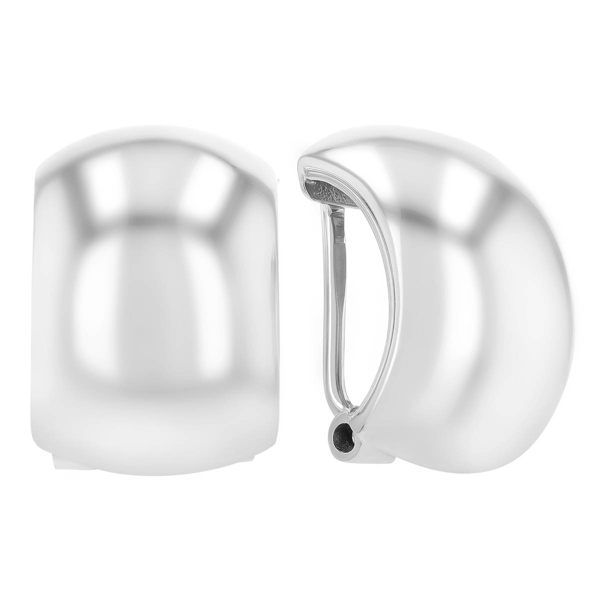 Sterling Silver Squared Dome Earrings