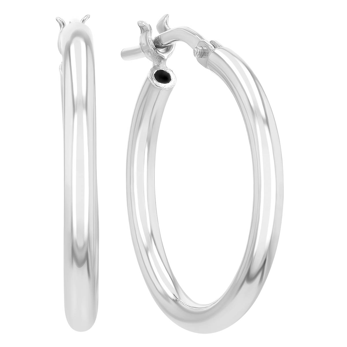 Sterling Silver Hoop Earrings, 20 mm
