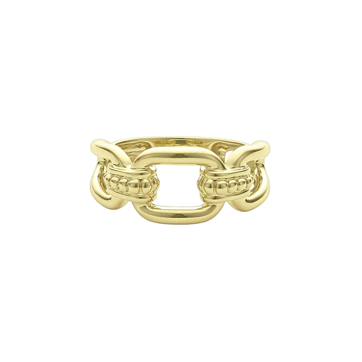 LAGOS Signature Caviar 18K Gold Link Ring