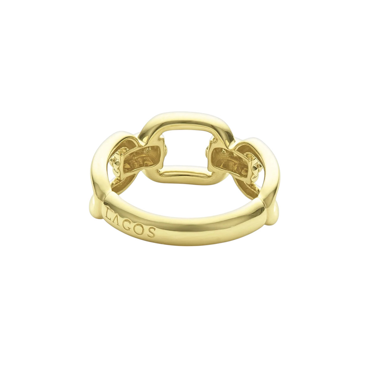 LAGOS Signature Caviar 18K Gold Link Ring