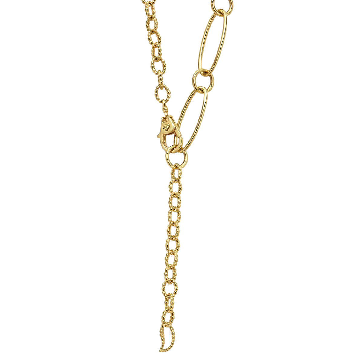 LAGOS Signature Caviar 18K Gold Link Necklace, 20