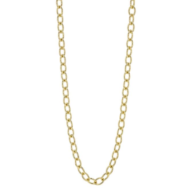 Yellow Gold 5 mm Cable Chain Necklace, 18"