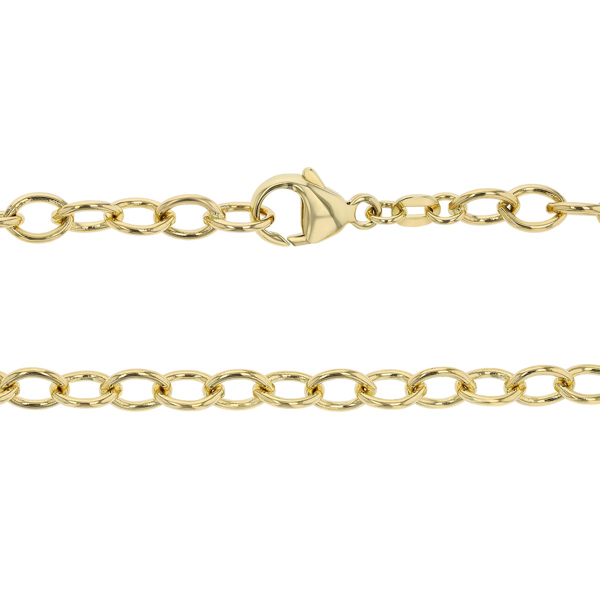 Yellow Gold 5 mm Cable Chain Necklace, 18