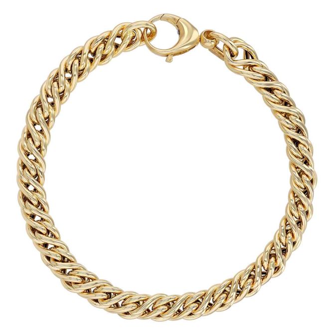 Yellow Gold Cable Chain Bracelet, 7.5"