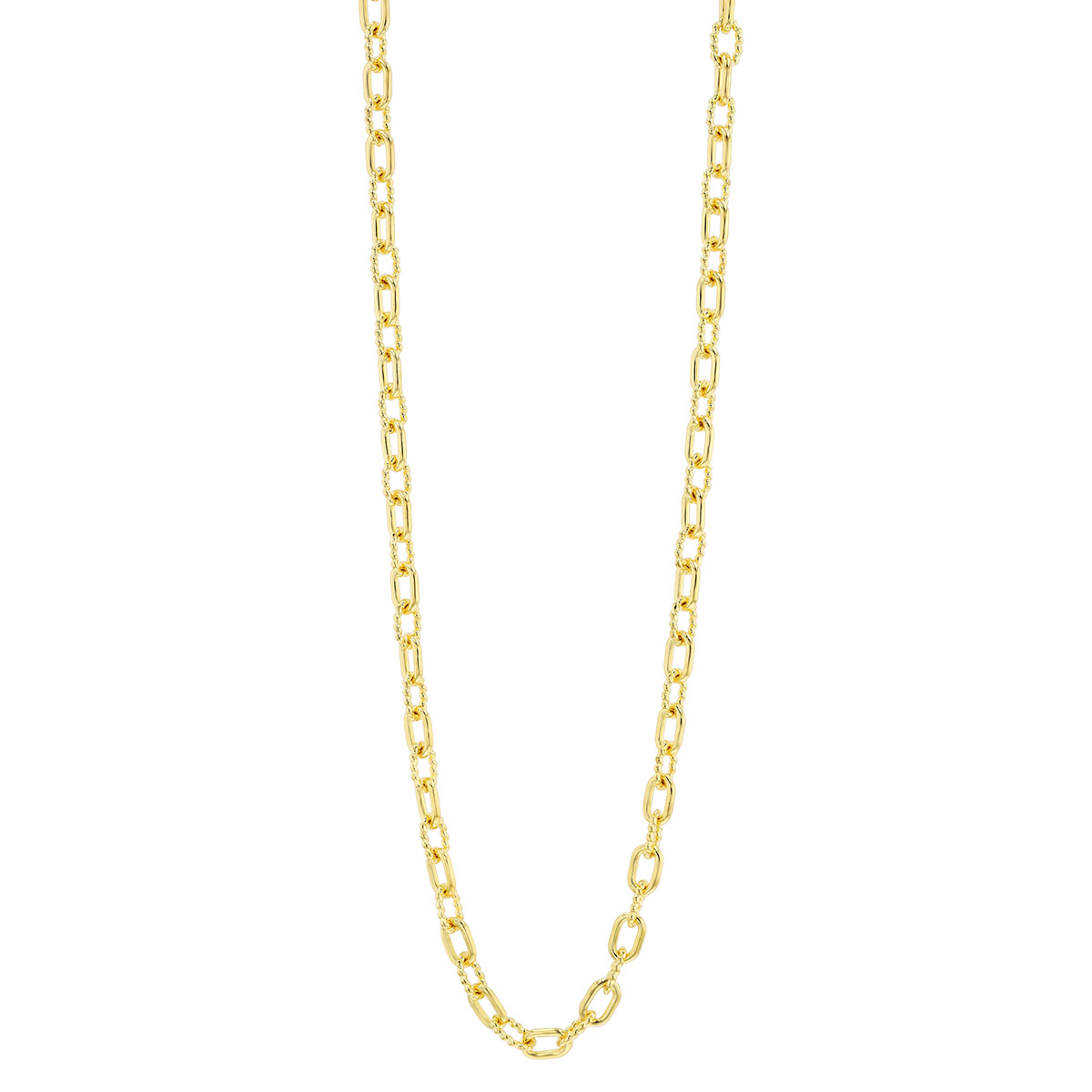 Yellow Gold 3.75 mm Twisted & High Polish Link Chain Necklace, 18