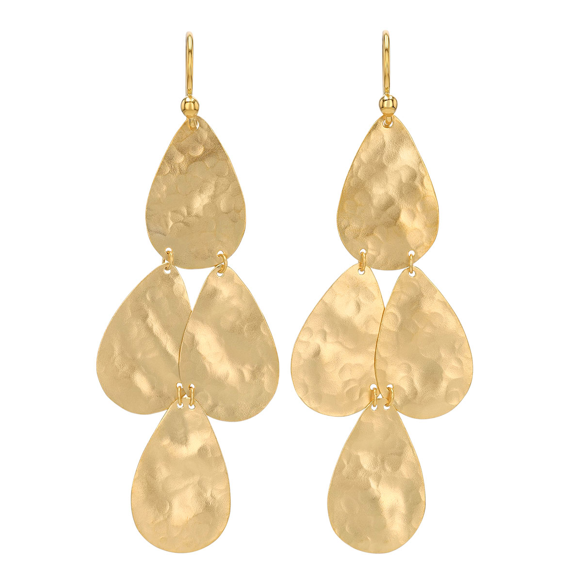 Marika Yellow Gold Teardrop Dangle Earrings