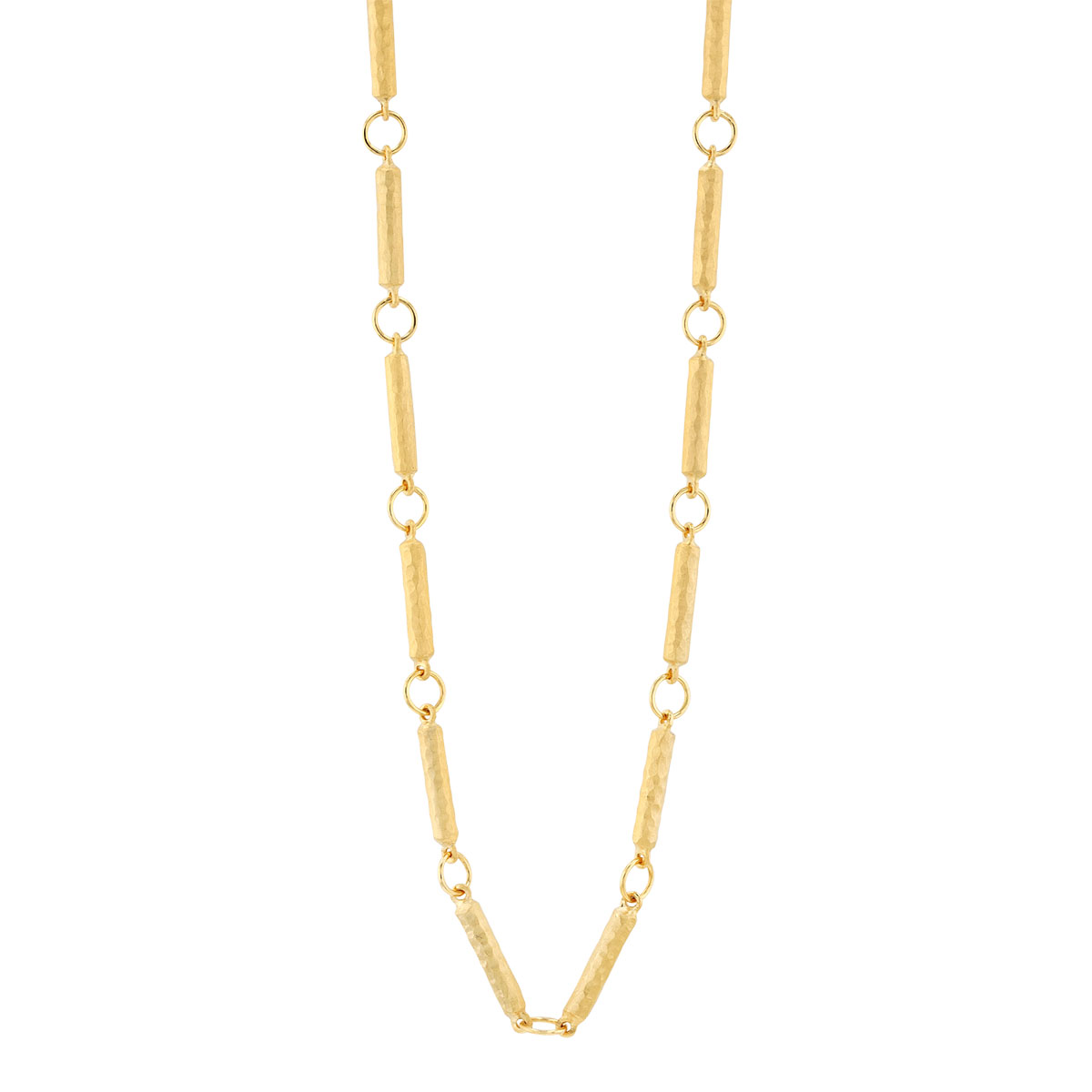Marika Yellow Gold Bar Chain & Charm Link Necklace, 17