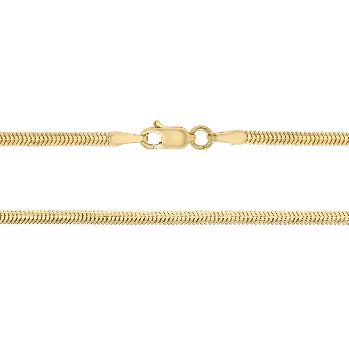 Yellow Gold 2.15 mm Snake Chain Necklace, 18