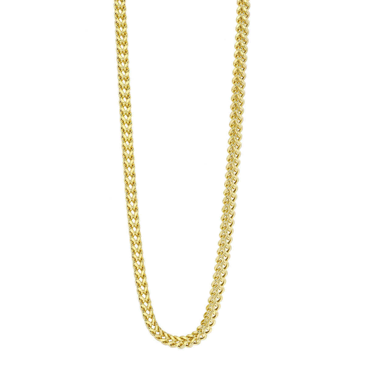 Yellow Gold 3.4 mm Franco Chain Necklace, 22