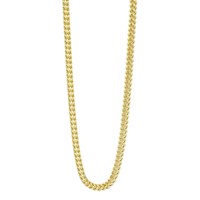 Yellow Gold 3.4 mm Franco Chain Necklace, 22"