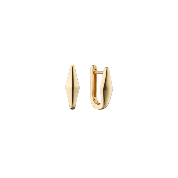 Monica Rish Kosann Yellow Gold Points North Hoop Earrings