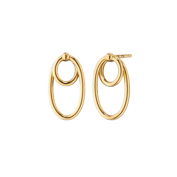 Monica Rich Kosann Yellow Gold Double Oval Infinity Earrings