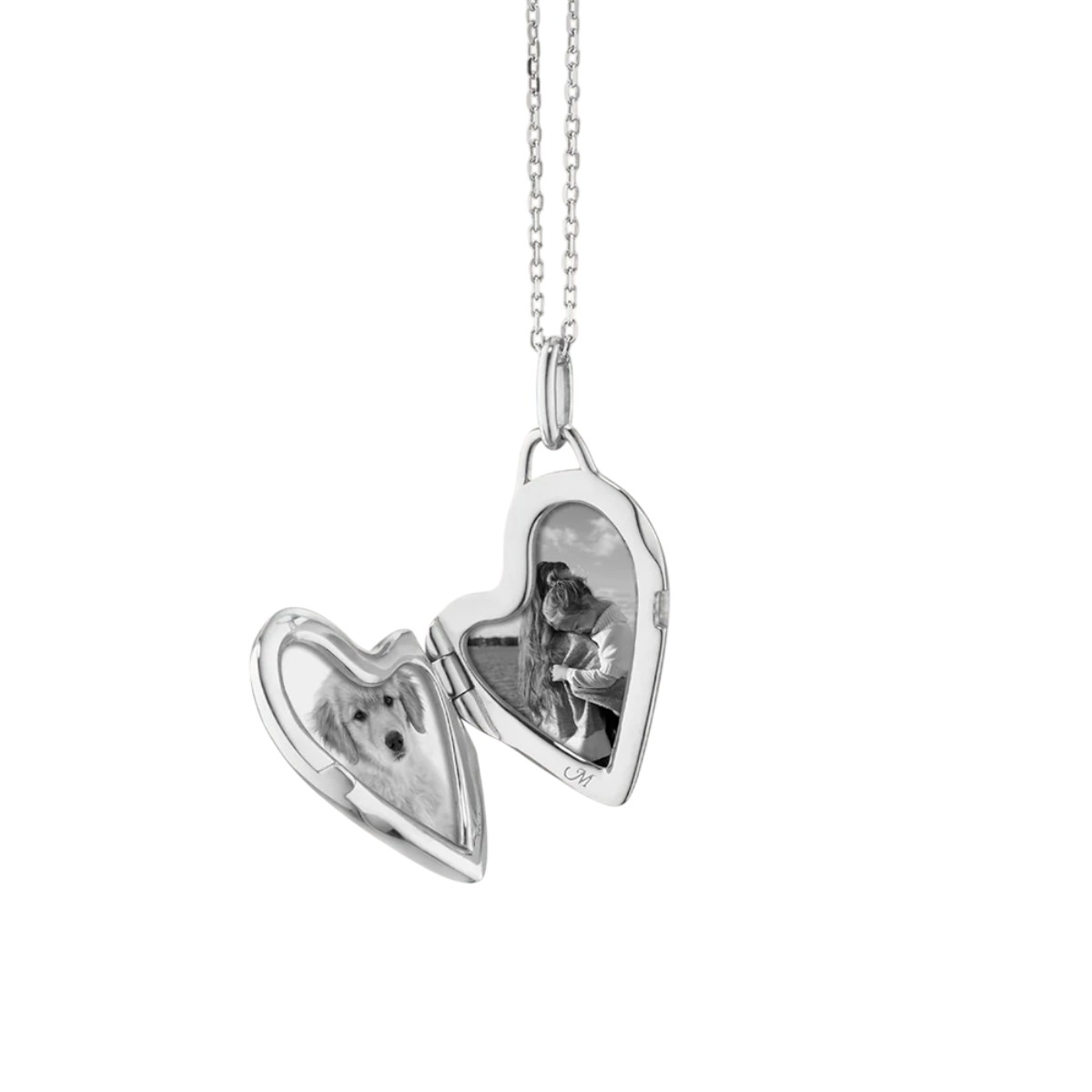 Monica Rich Kosann Petite Slim Sterling Silver Heart Locket Necklace, 18