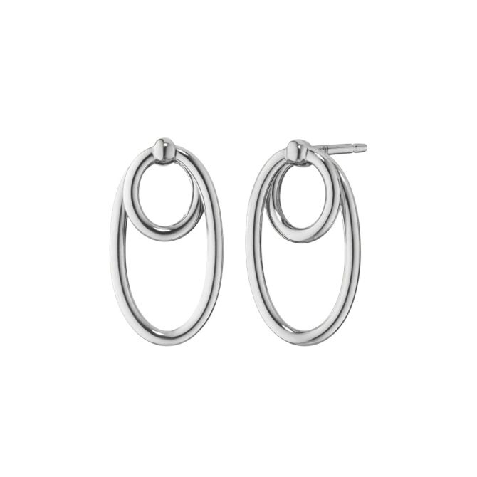 Monica Rich Kosann Sterling Silver Double Oval Infinity Loop Earrings