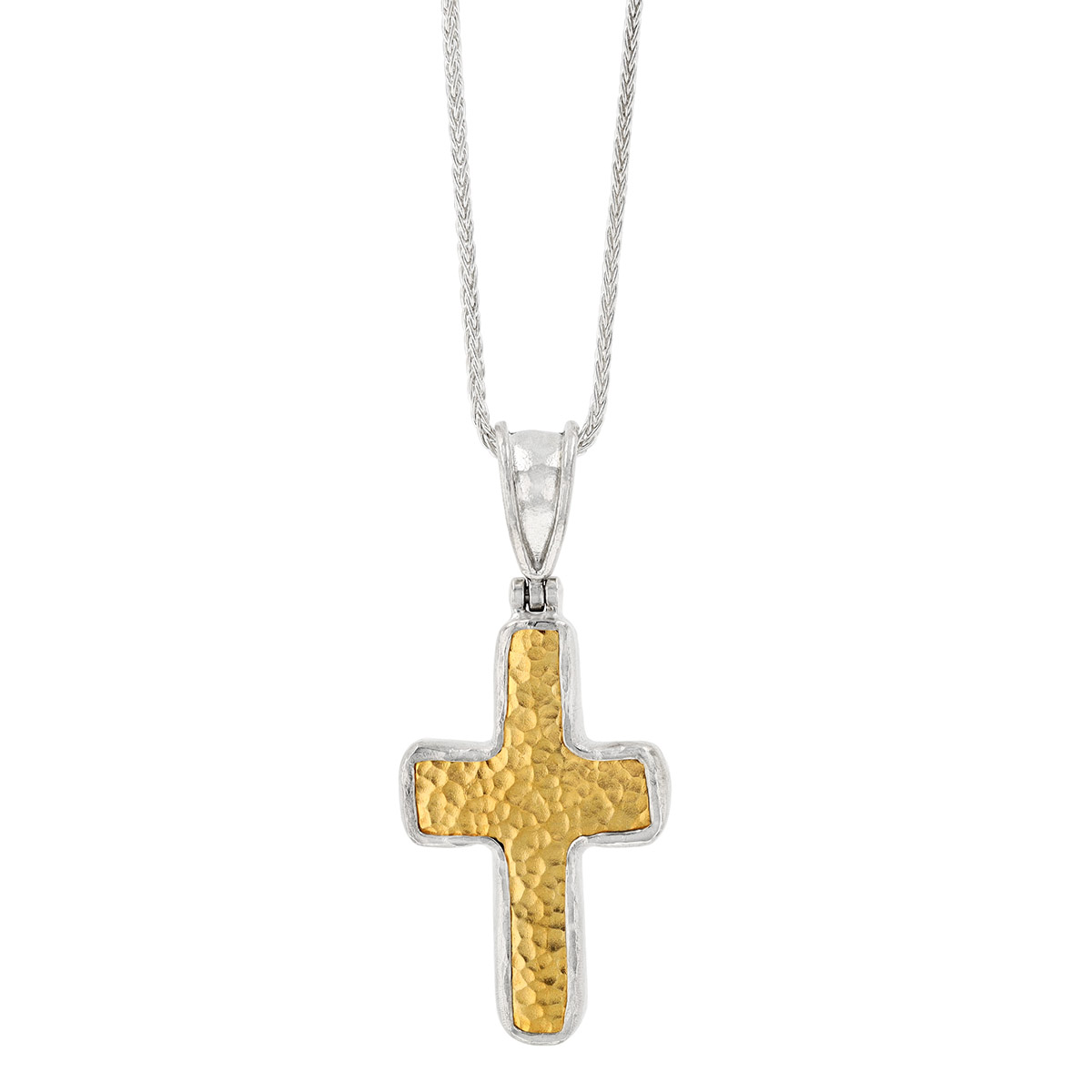 Gurhan Yellow Tone & Sterling Silver Cross Pendant, 18