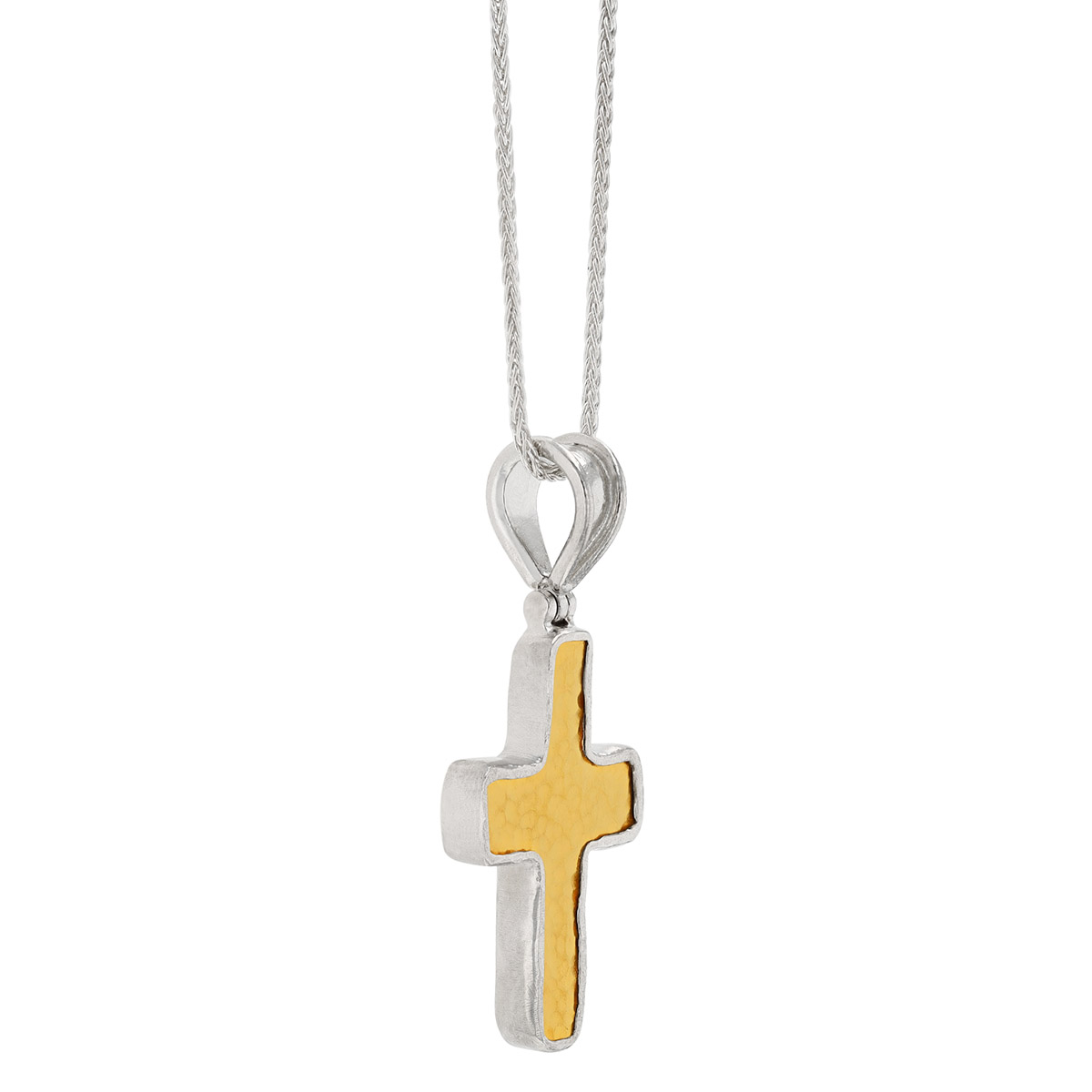 Gurhan Yellow Tone & Sterling Silver Cross Pendant, 18