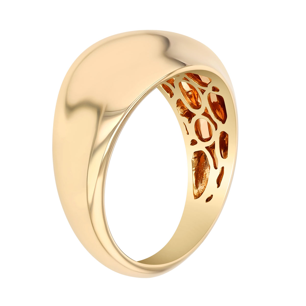 Yellow Gold Angled Knife Edge Ring