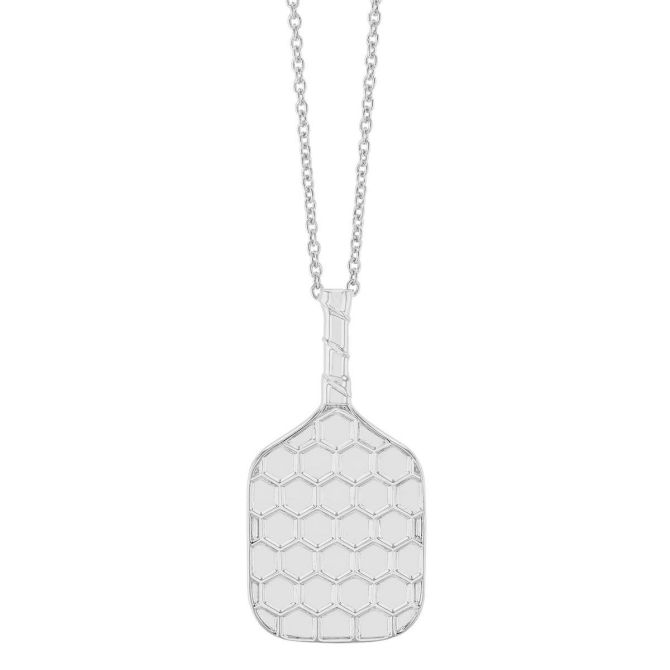 Roberto Coin White Gold Pickleball Paddle Pendant, 18"