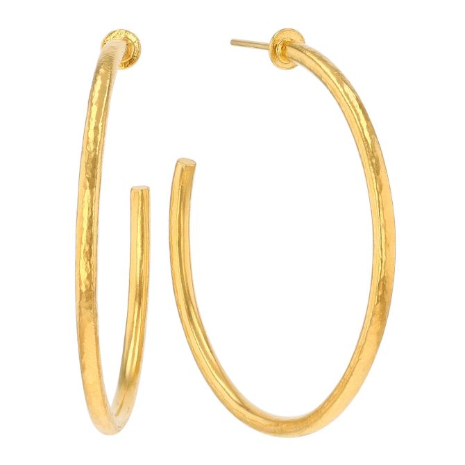 Gurhan Yellow Gold Hoop Earrings, 40 mm