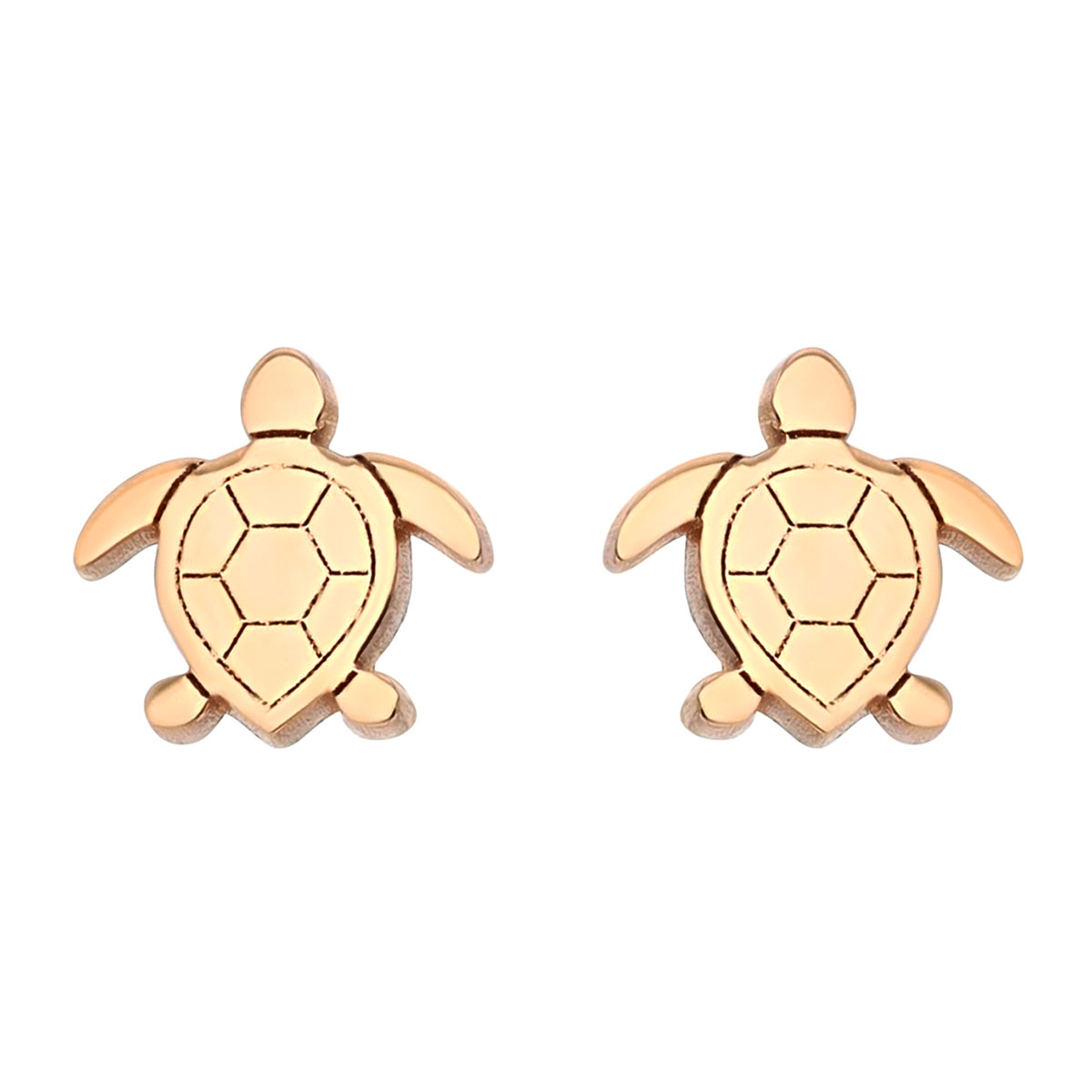 Zoe Chicco Dainty Yellow Gold Turtle Stud Earrings