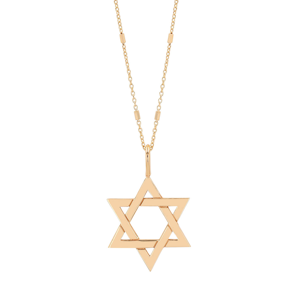 Zoe Chicco Yellow Gold Star of David Pendant, 18