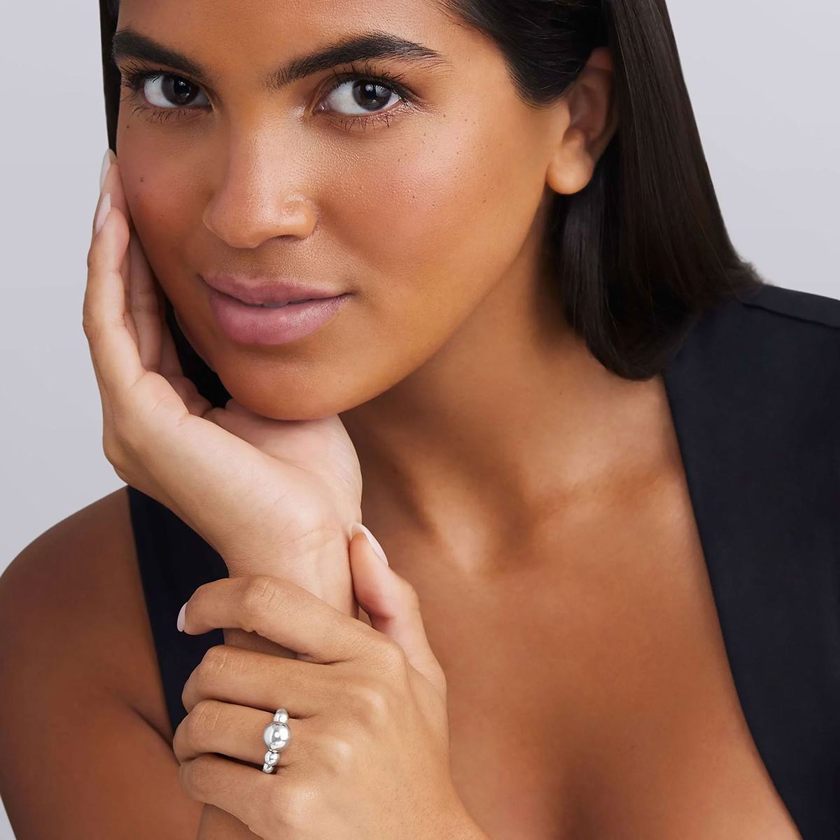 LAGOS Caviar Bubbly Sterling Silver Beaded Ring