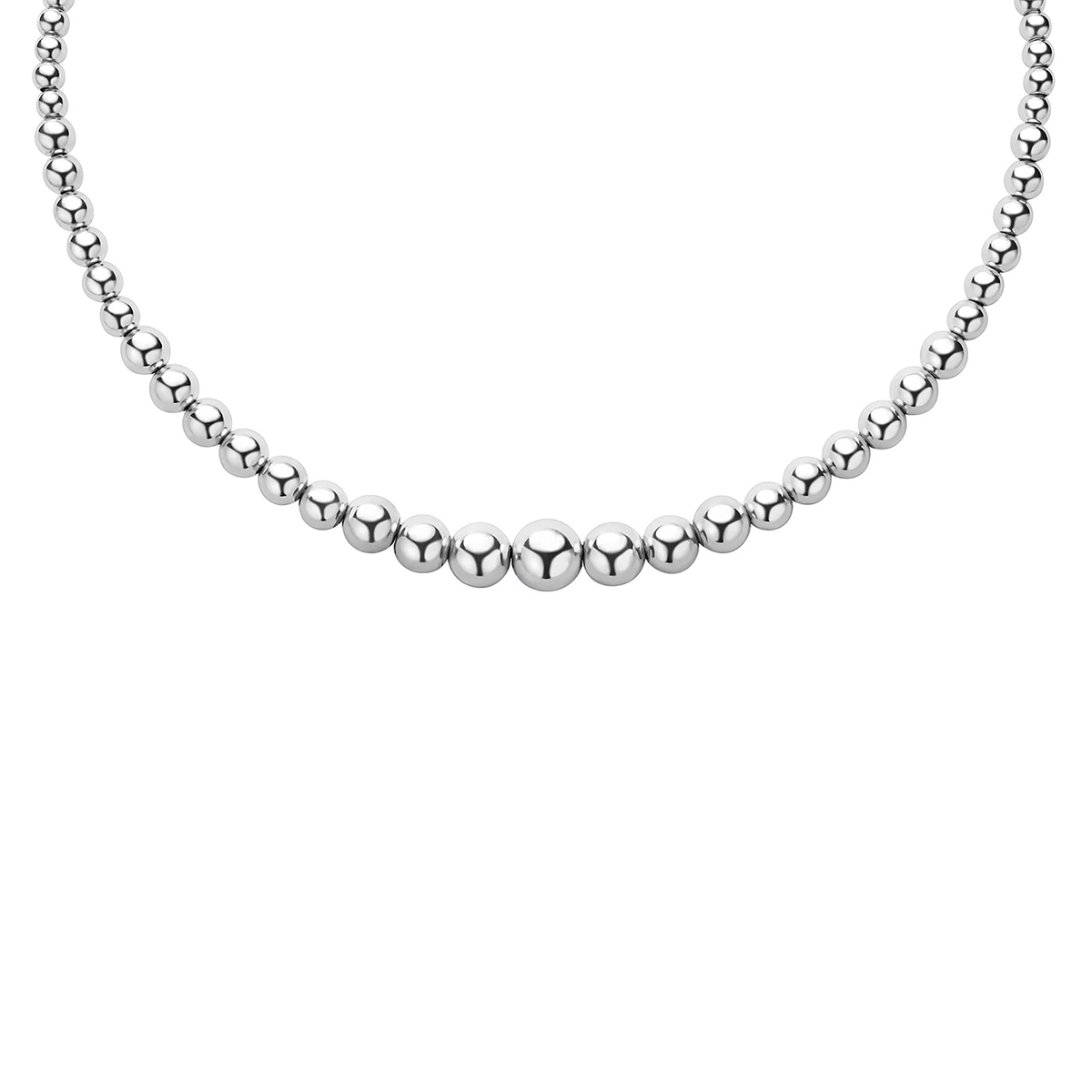LAGOS Caviar Bubbly Petite Sterling Silver Graduated Bead Necklace, 16