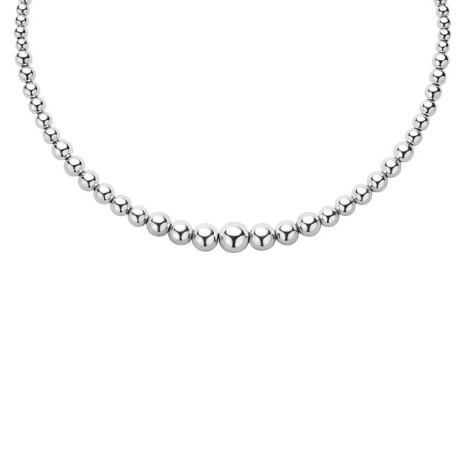 LAGOS Caviar Bubbly Petite Sterling Silver Graduated Bead Necklace, 16"