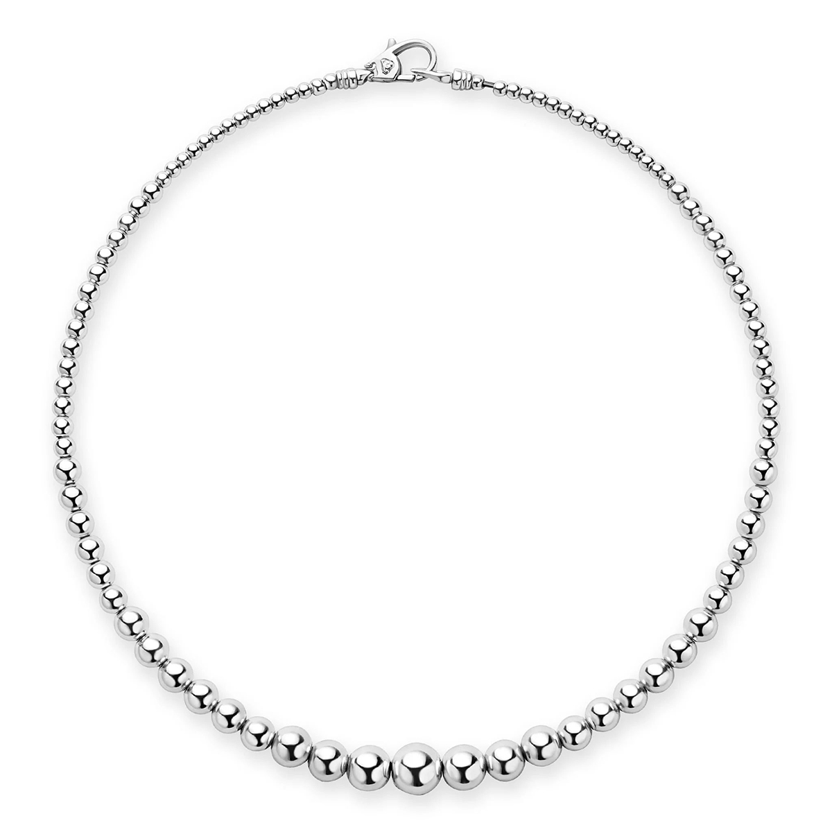 LAGOS Caviar Bubbly Petite Sterling Silver Graduated Bead Necklace, 16