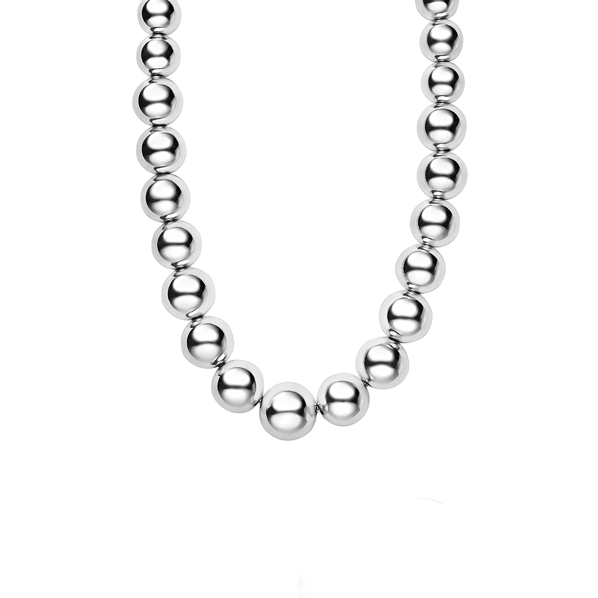 LAGOS Caviar Bubbly Sterling Silver Graduated Bead Necklace, 18