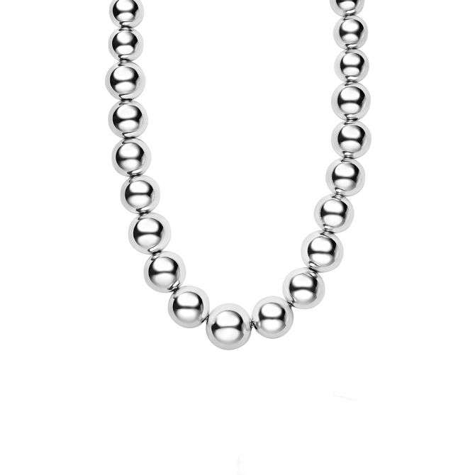 LAGOS Caviar Bubbly Sterling Silver Graduated Bead Necklace, 18"