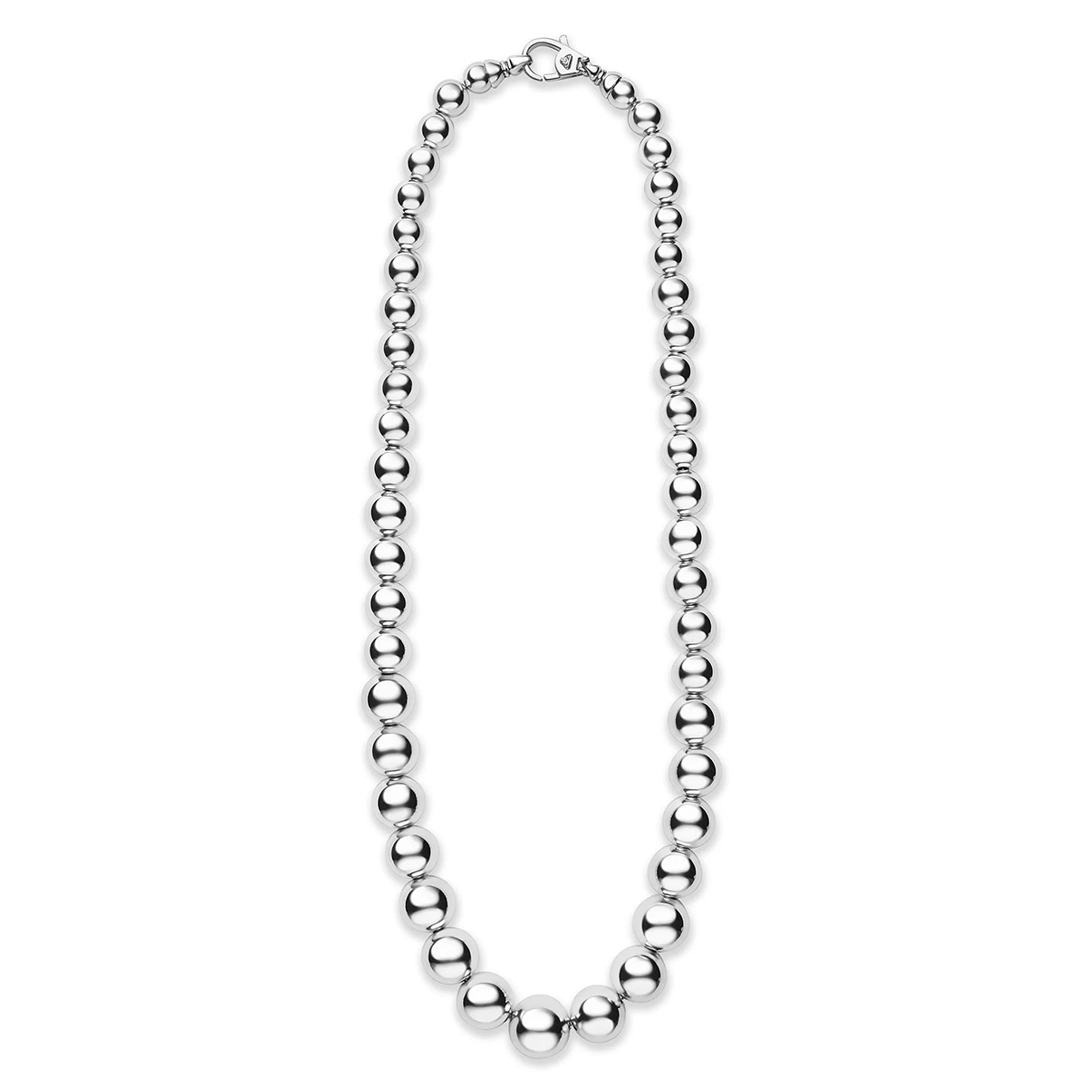 LAGOS Caviar Bubbly Sterling Silver Graduated Bead Necklace, 18